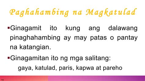 uri ng paghahambing|PAGHAHAMBING (Kahulugan at Dalawang Uri) .